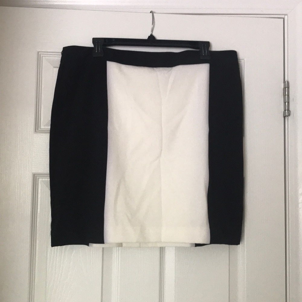 Black and White Striped Skirt